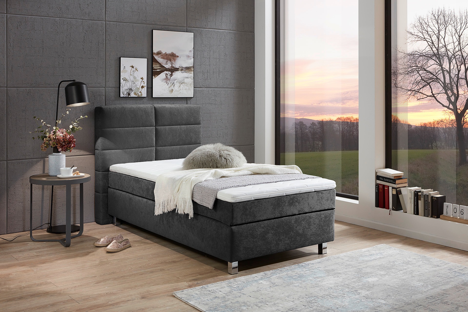 Westfalia Schlafkomfort Boxspringbett, wahlweise mit Kaltschaum-Topper, 2 M günstig online kaufen