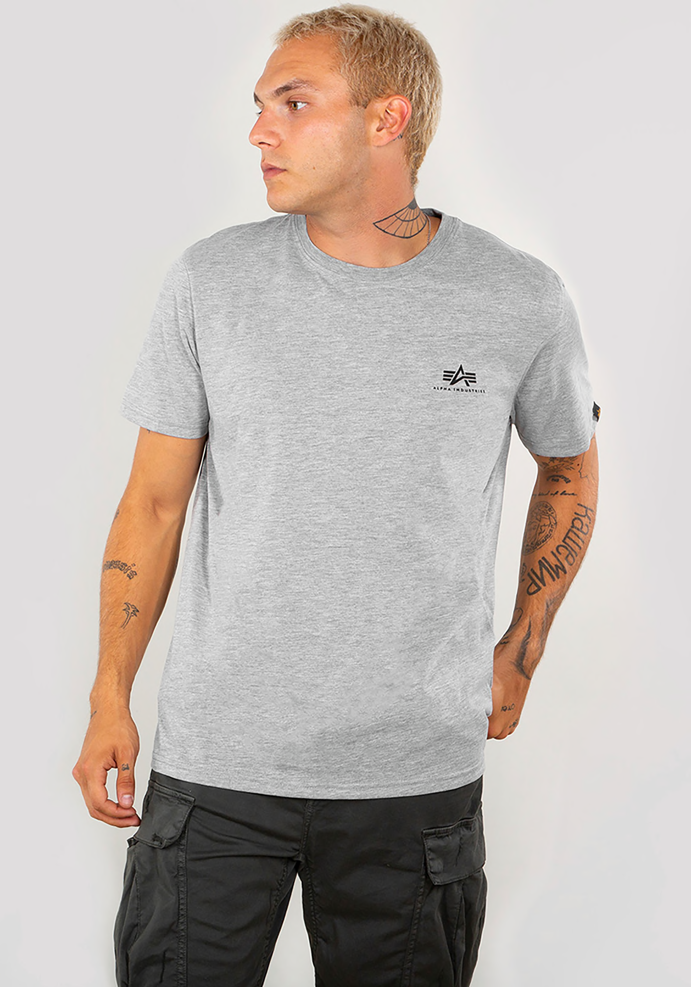 Alpha Industries Rundhalsshirt "BASIC T SMALL LOGO" günstig online kaufen