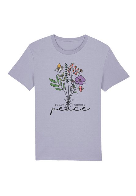 F4NT4STIC T-Shirt Blumen today I choose peace Premium Qualität günstig online kaufen