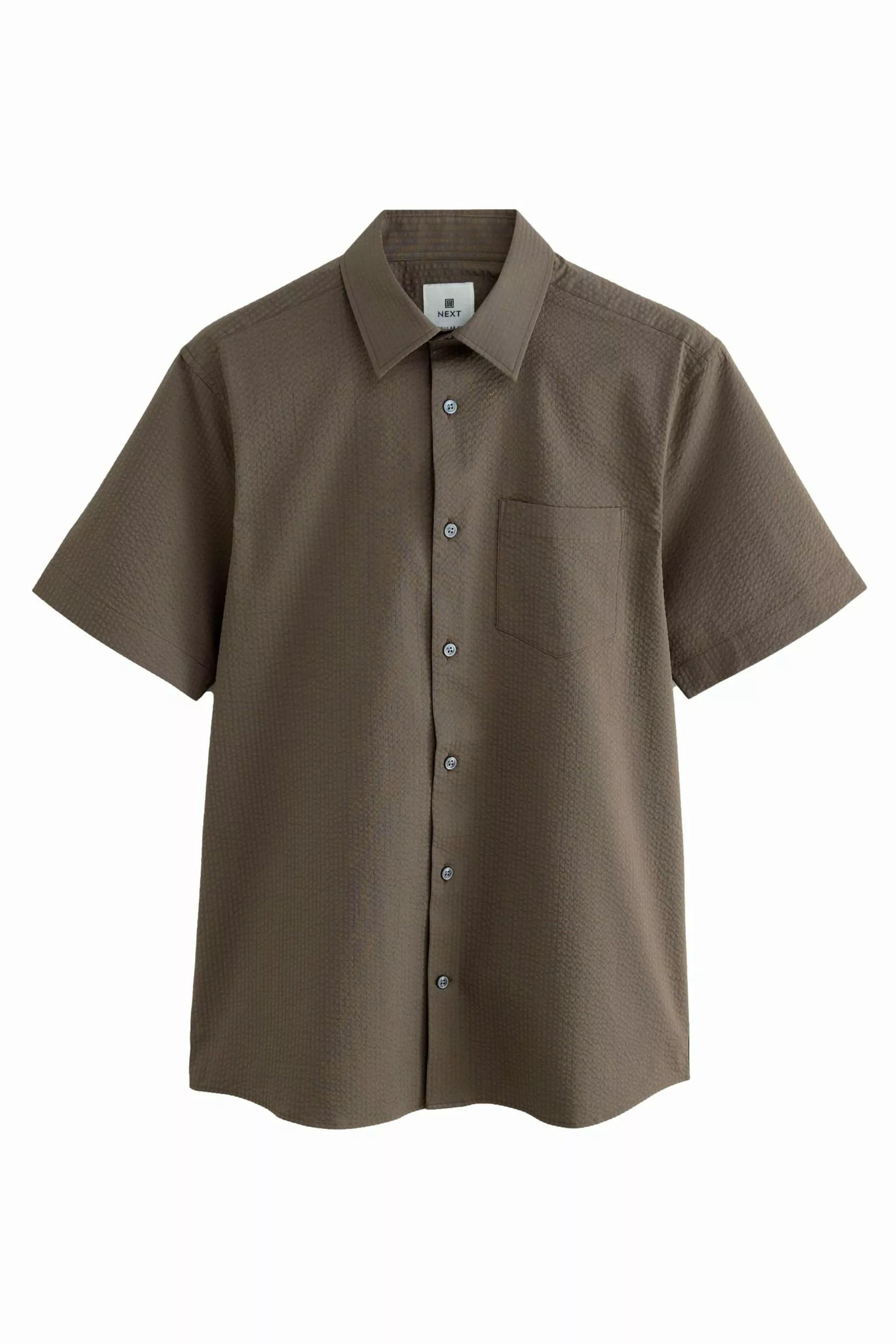 Next Kurzarmhemd Kurzärmliges Seersucker-Hemd (1-tlg) günstig online kaufen