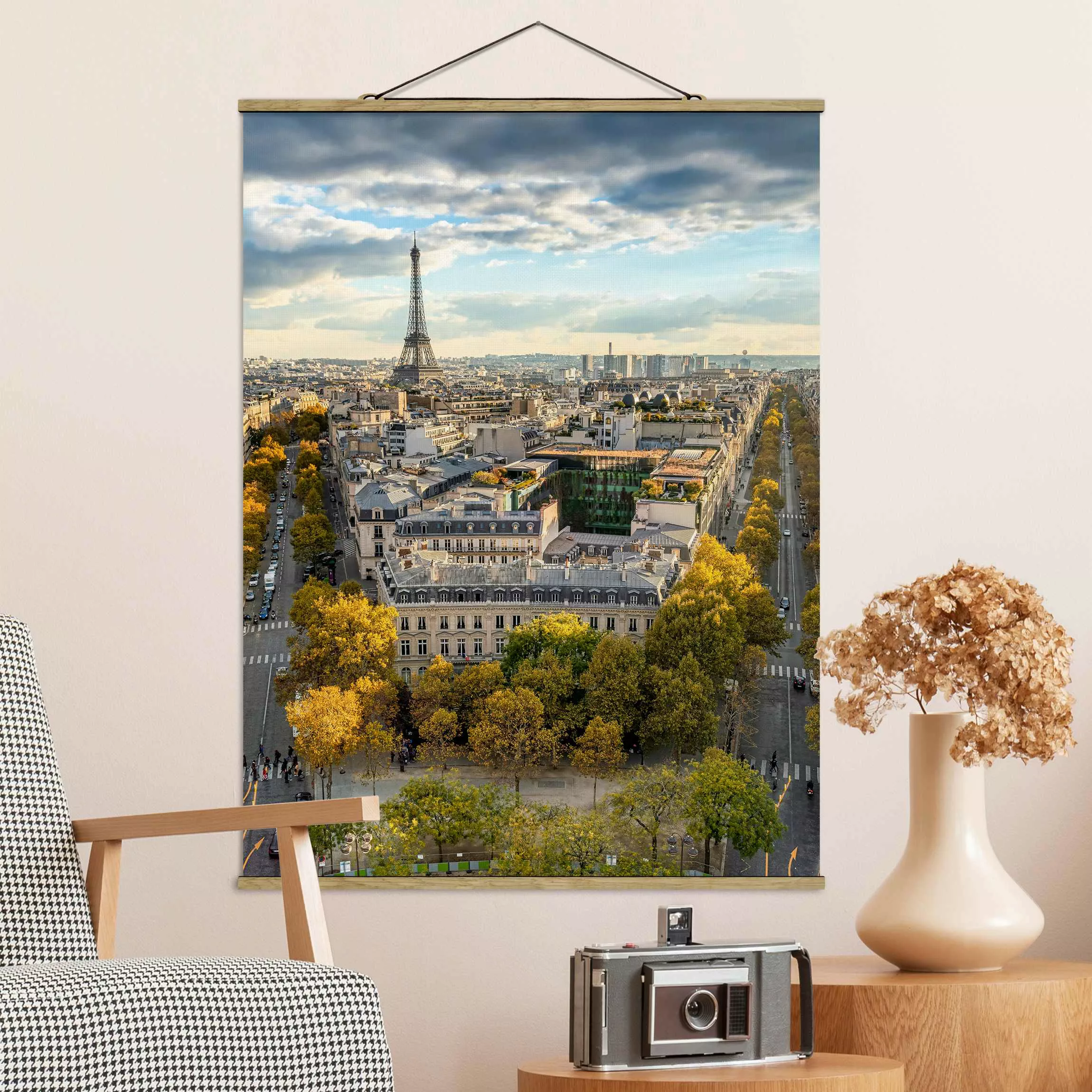 Stoffbild mit Posterleisten Nice day in Paris günstig online kaufen