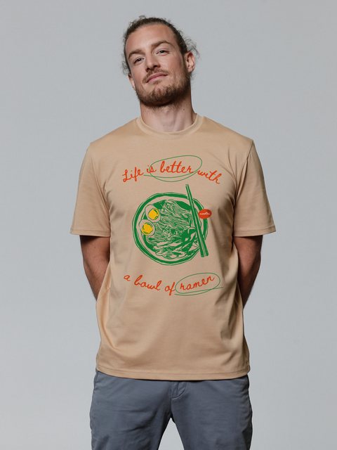 wat? Apparel T-Shirt Life is better with ramen günstig online kaufen