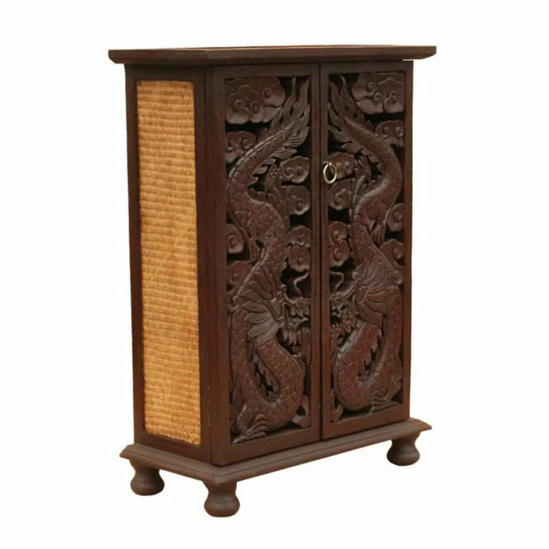 Oriental Galerie Mehrzweckschrank Schrank Holzschrank Kommode 90 cm Carving günstig online kaufen