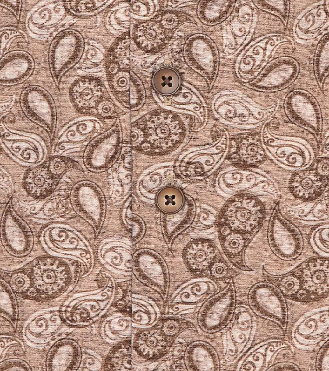 R2 Hemd Stretch Paisley Beige - Größe 45 günstig online kaufen