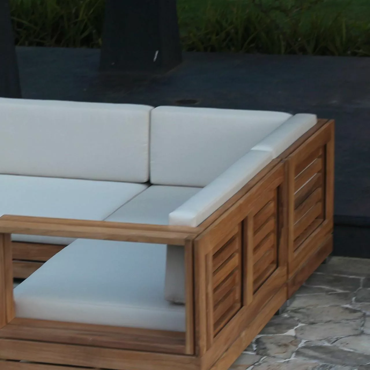 Eckteil Outdoor Gartensofa Korsika Aus Teak günstig online kaufen