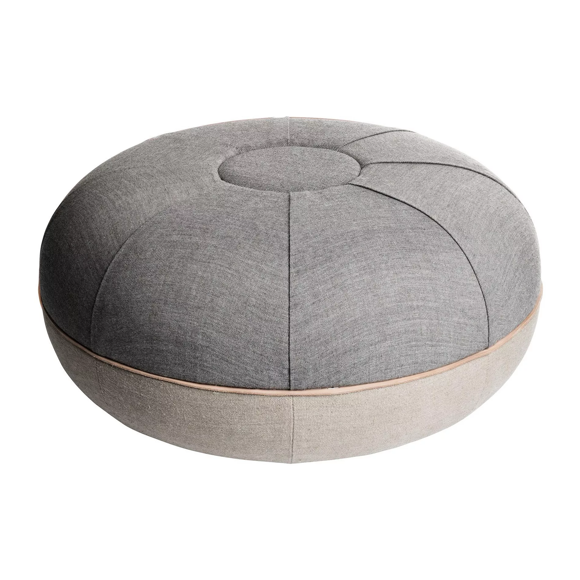 Fritz Hansen - Pouf Ø60cm - grau/Stoff Kvadrat Remix/H 29cm / Ø 60cm günstig online kaufen