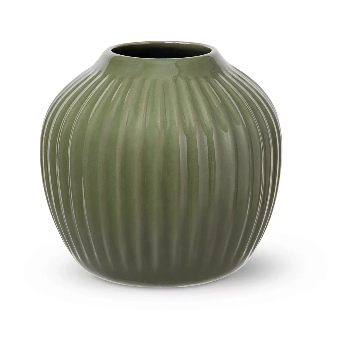 Kähler - Hammershøi Vase H 12.5cm - dunkelgrün/H 12,5cm / Ø 13,5cm günstig online kaufen