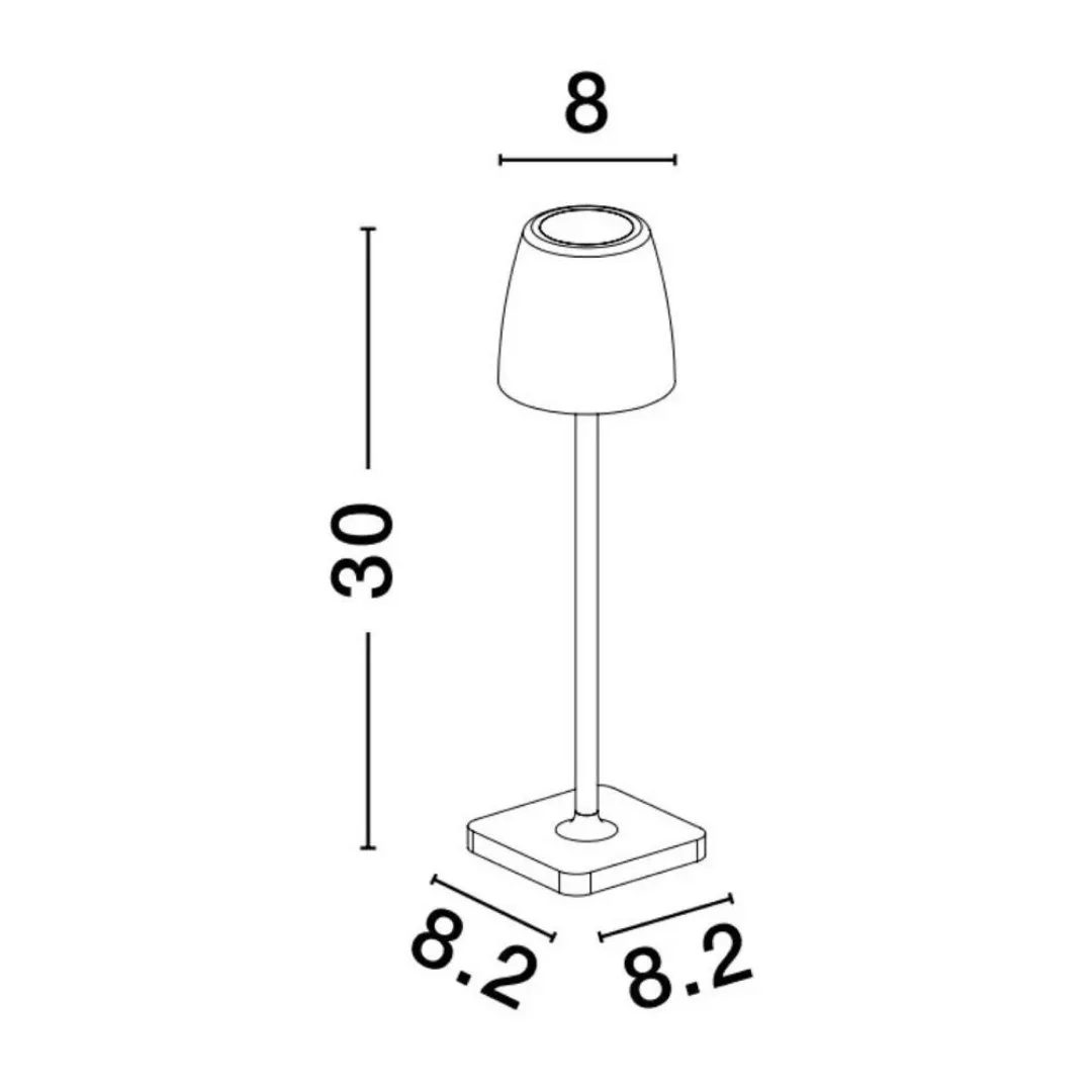 LED Akku Tischleuchte Colt in Schwarz-matt 2W 207lm IP54 günstig online kaufen