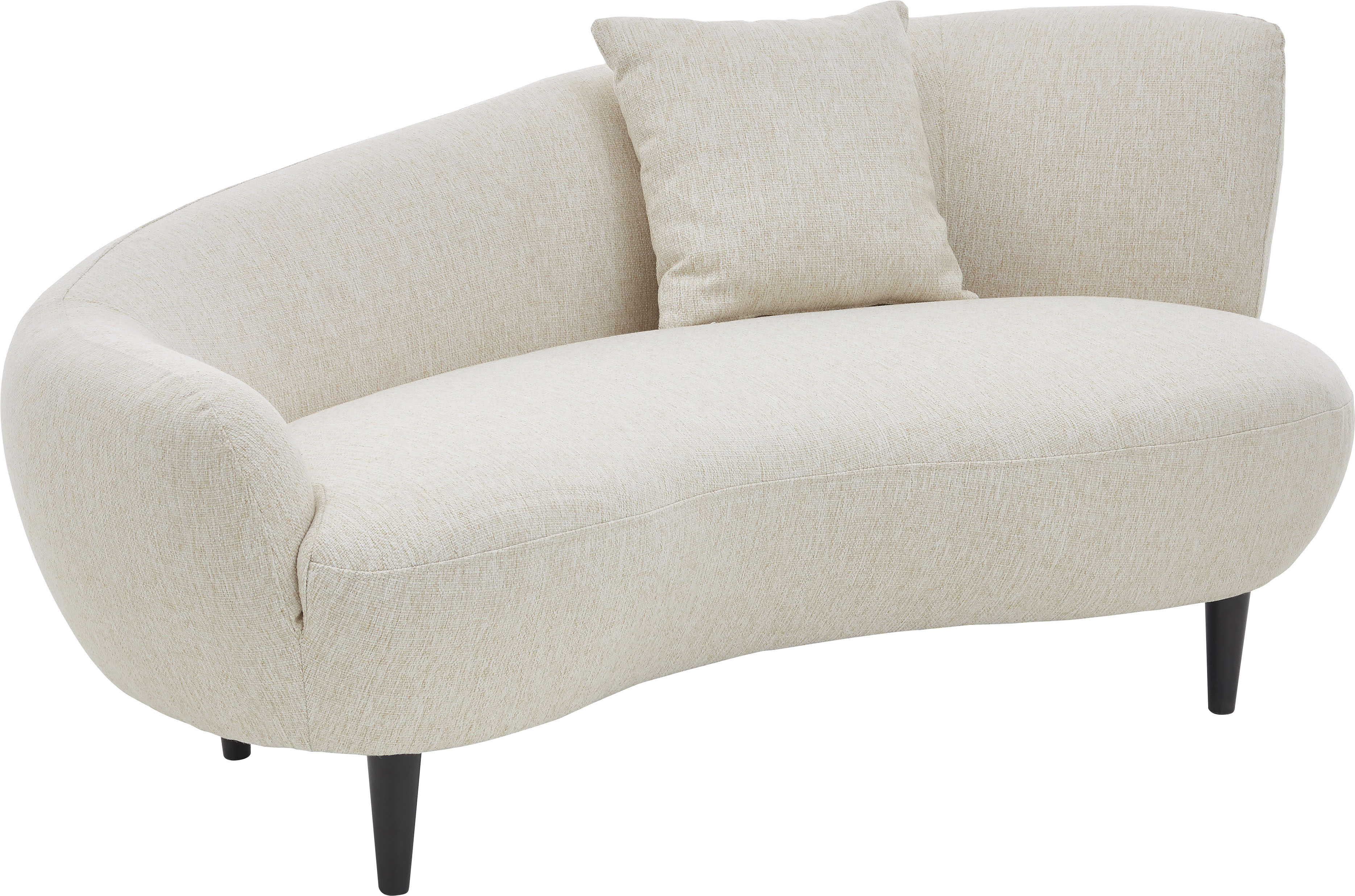 ATLANTIC home collection Chaiselongue "Olivia", Nierenform-Sofa mit Zierkis günstig online kaufen