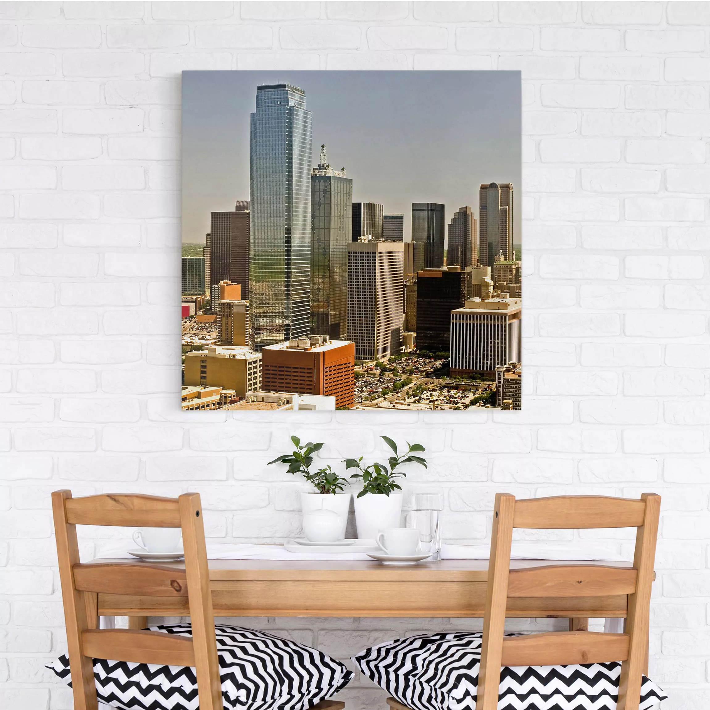 Leinwandbild Architektur & Skyline - Quadrat Impressive Dallas günstig online kaufen