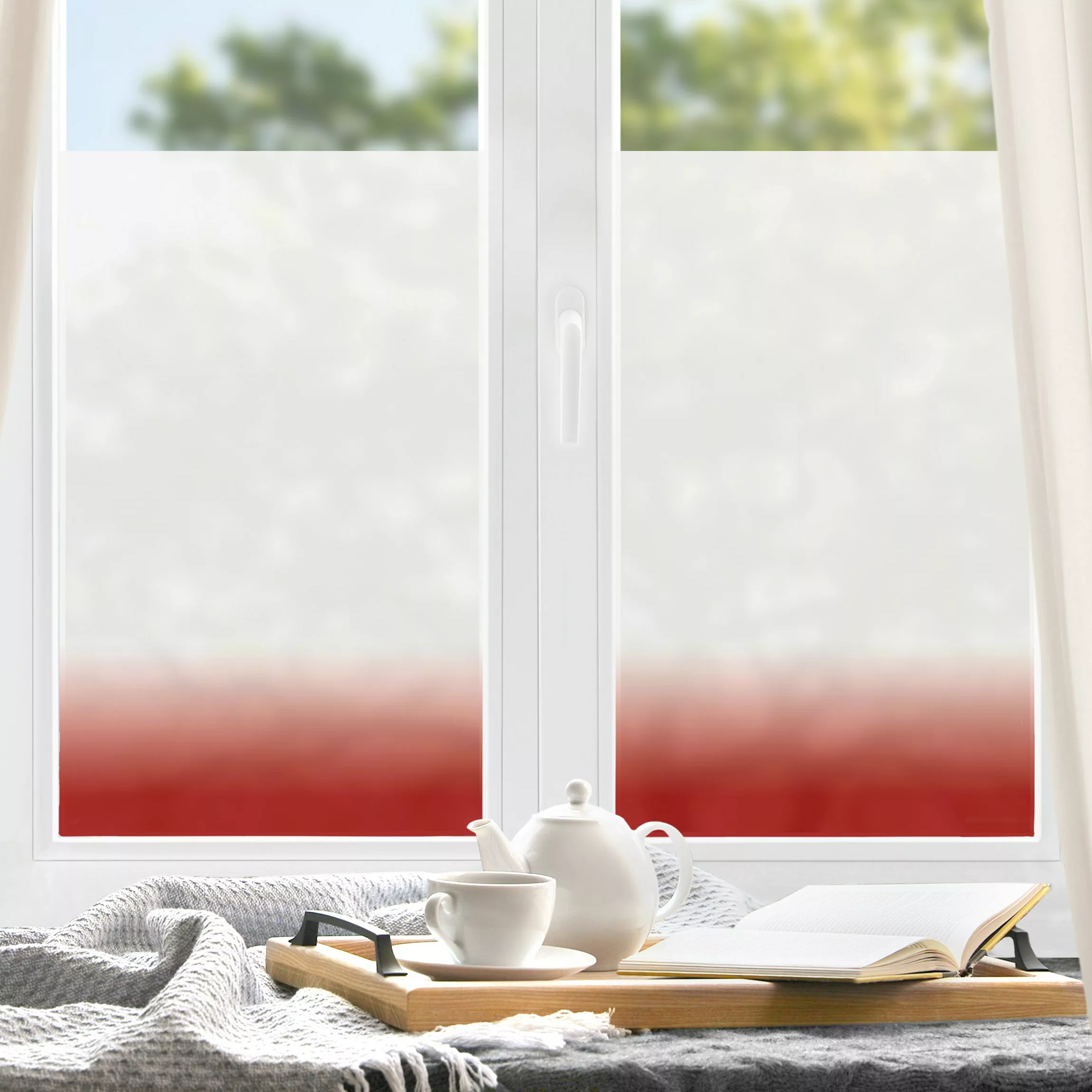 Fensterfolie Dip-Dye Rot günstig online kaufen