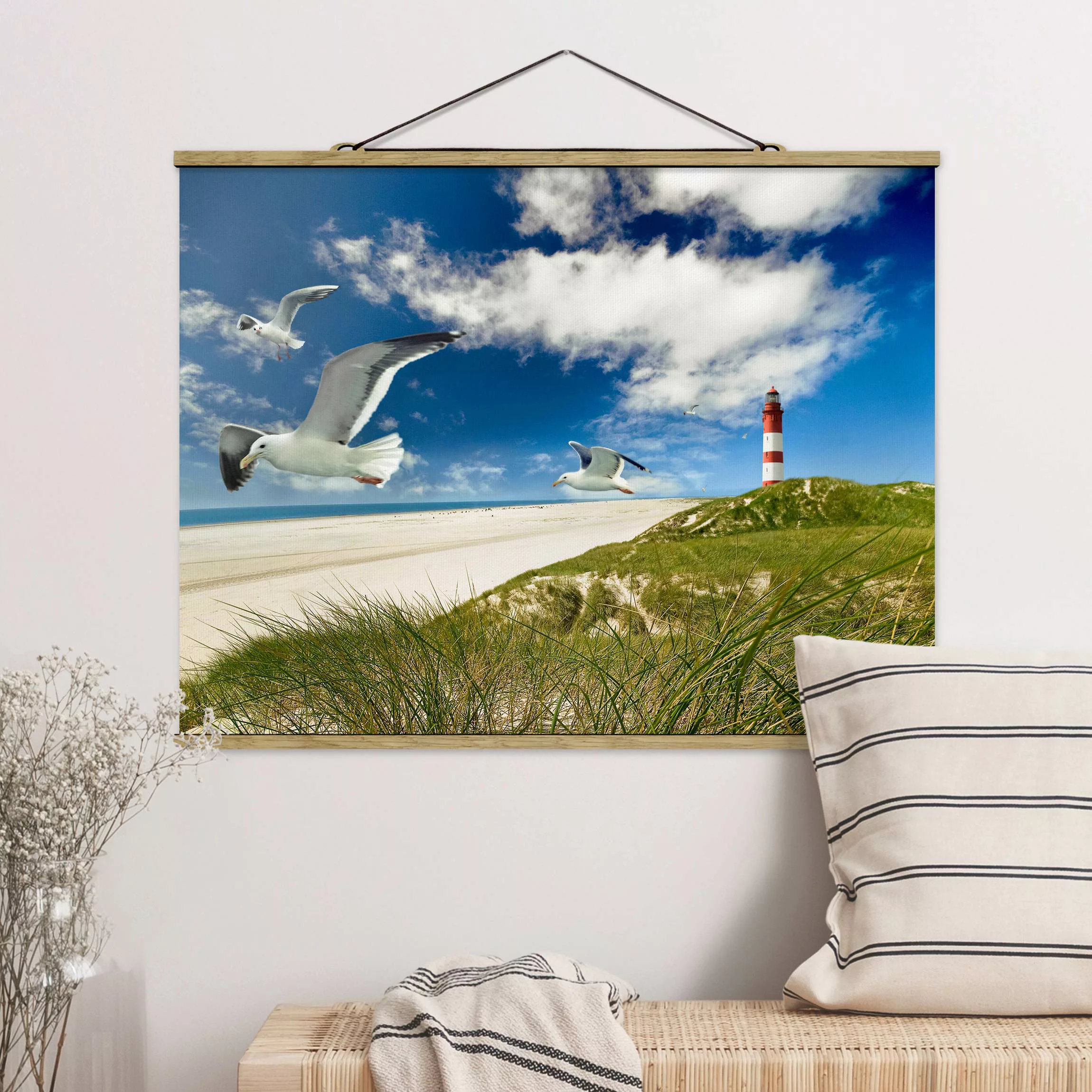 Stoffbild Strand mit Posterleisten - Querformat Dune Breeze günstig online kaufen