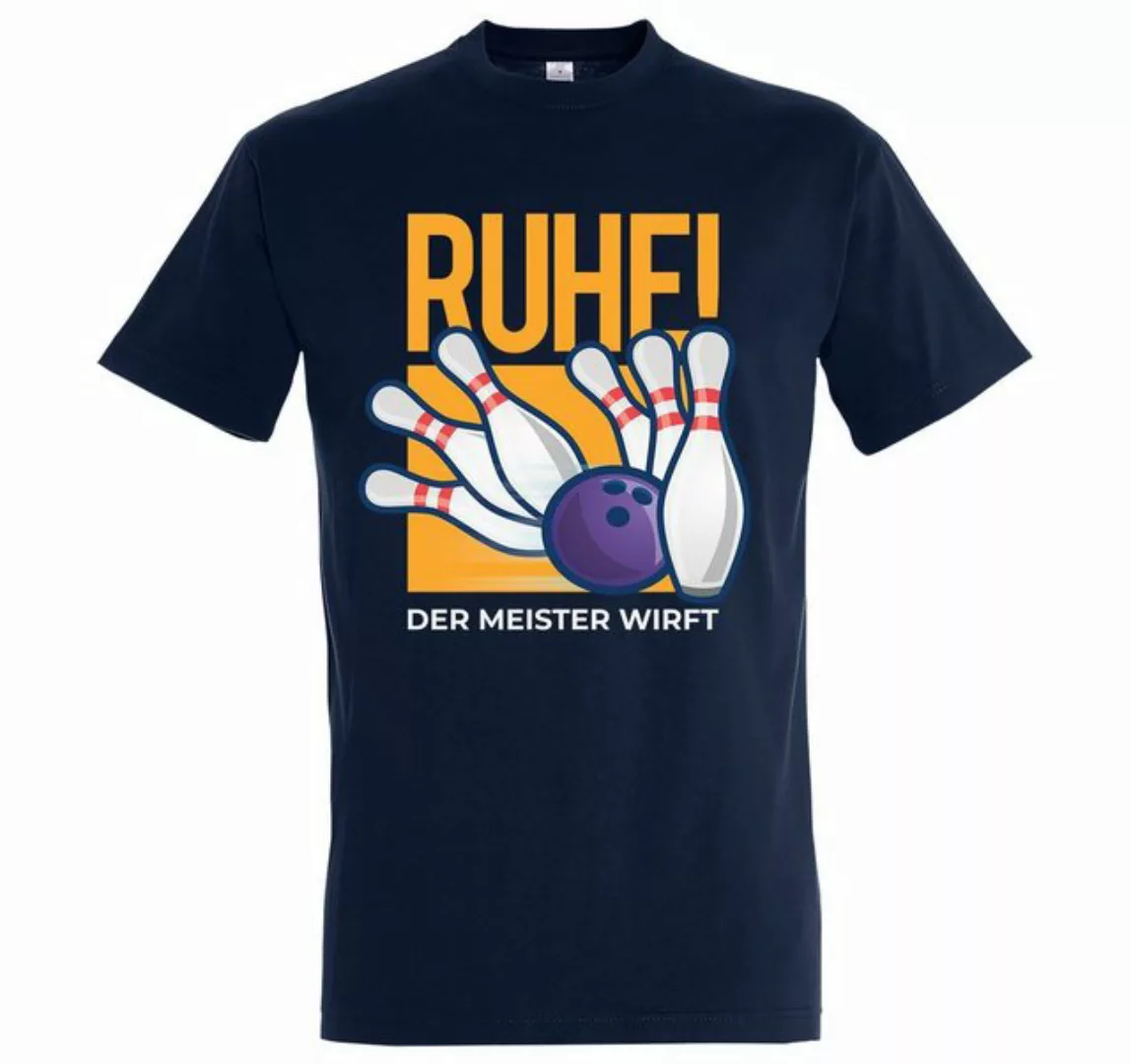 Youth Designz T-Shirt "Ruhe, Der Meister Wirft" Bowling Herren Shirt mit lu günstig online kaufen
