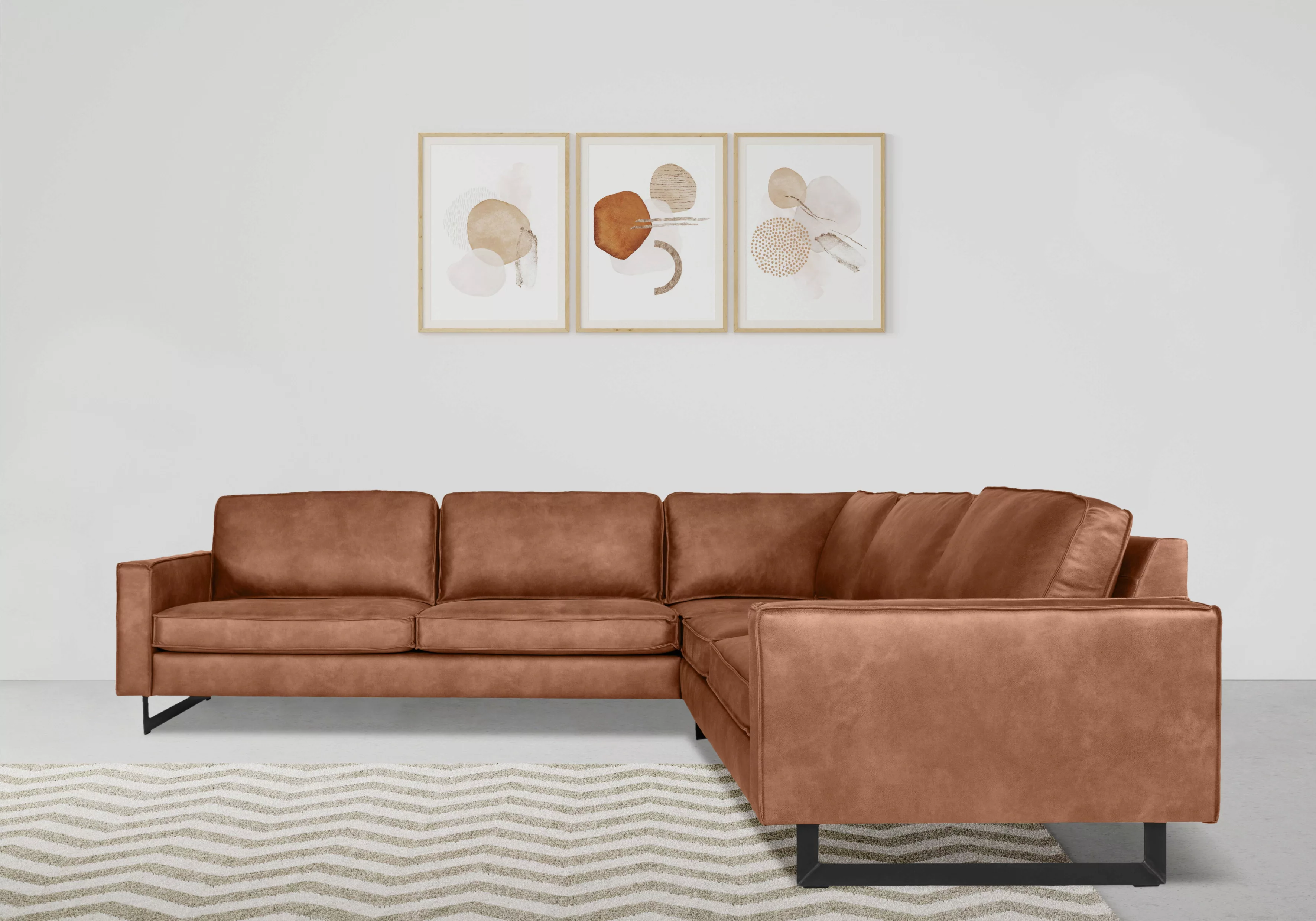 Places of Style Ecksofa "Pinto, 250/290 cm, langer Schenkel, XXL, Ottomane" günstig online kaufen