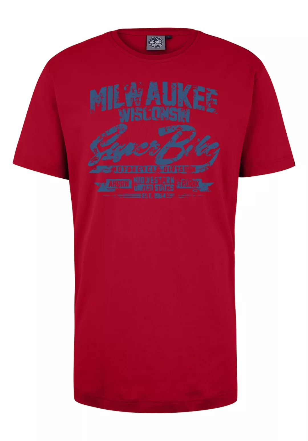 AHORN SPORTSWEAR T-Shirt "MILWAUKEE ATLANTIC BLUE", mit lässigem Frontprint günstig online kaufen