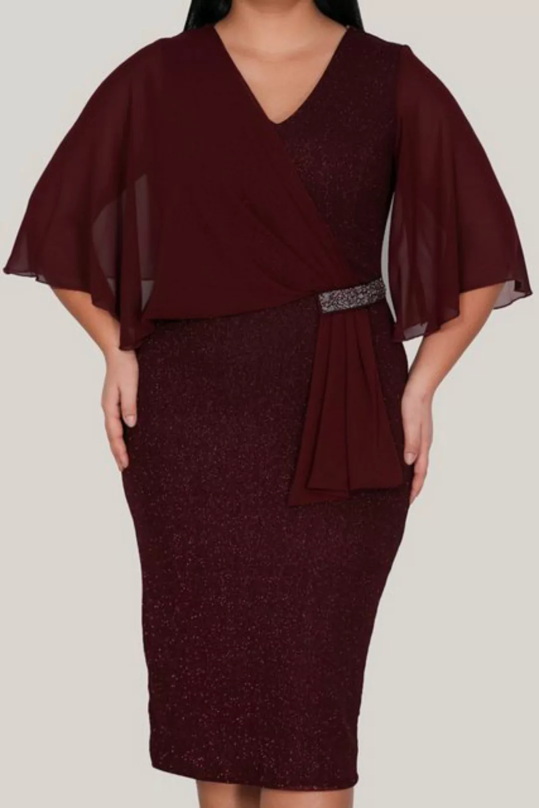 Modabout Abendkleid Damen Midikleid Sommerkleid für große Größen - NELB0553 günstig online kaufen