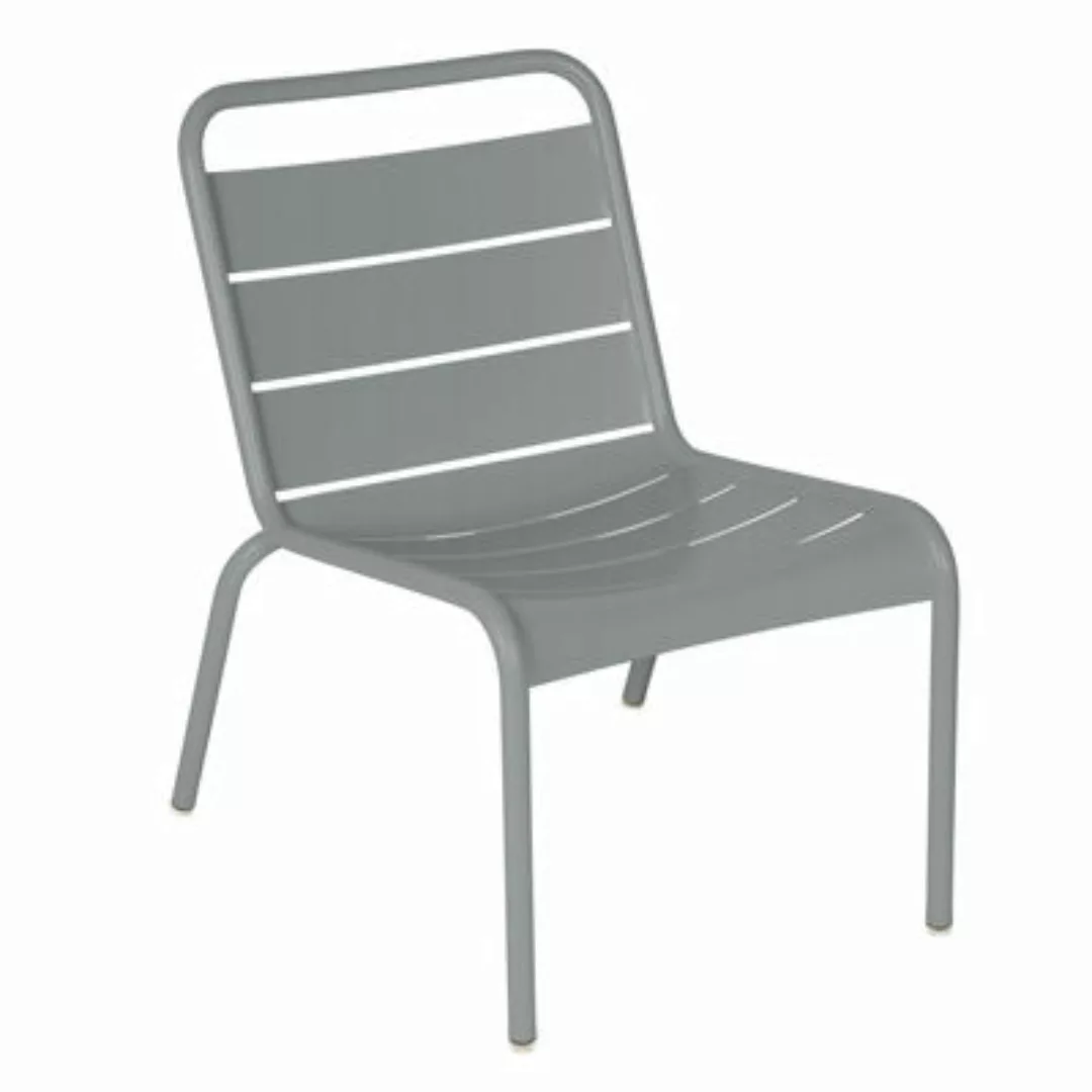 Lounge-Sessel Luxembourg metall grau / Niedrige Sitzfläche - Fermob - günstig online kaufen