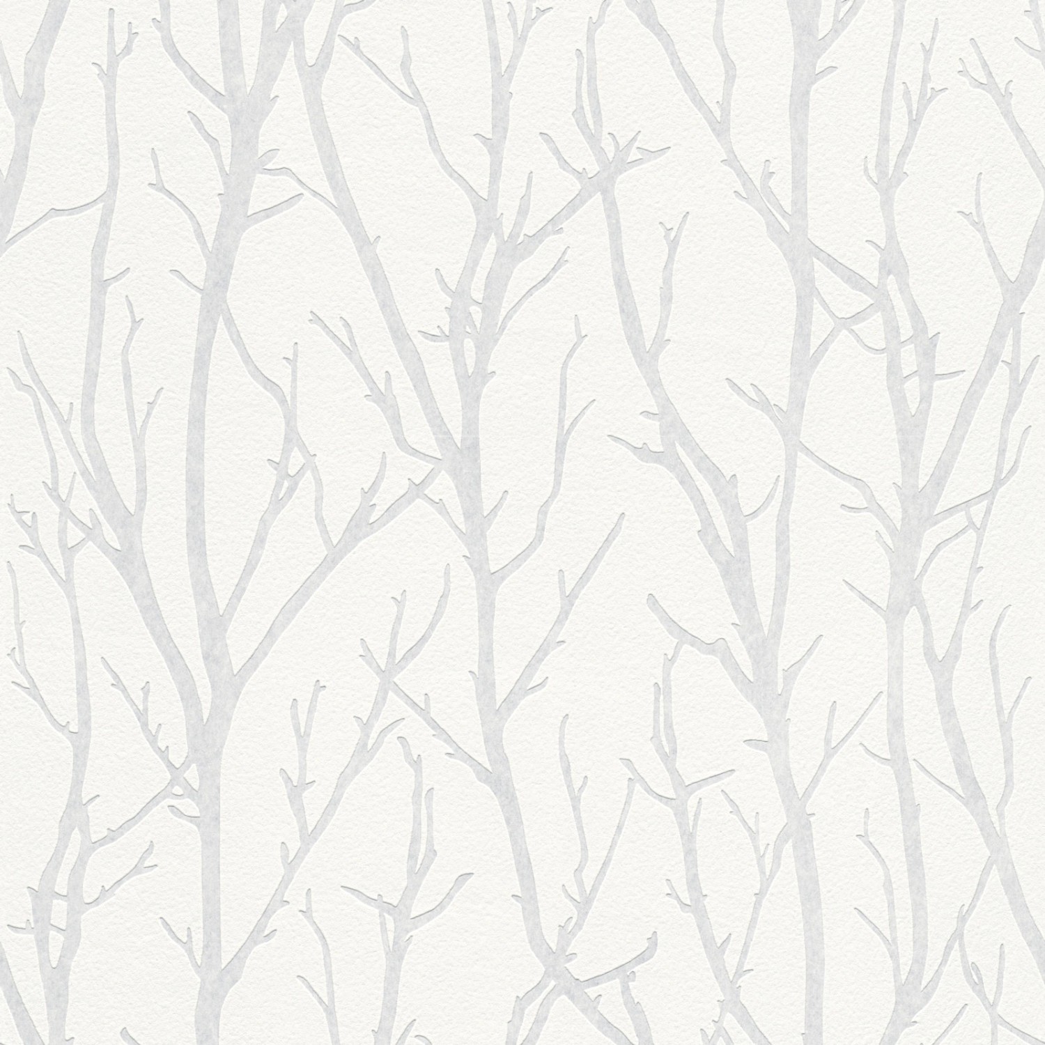 Bricoflor Baum Tapete überstreichbar Äste Vliestapete in Weiß Grau für Wohn günstig online kaufen