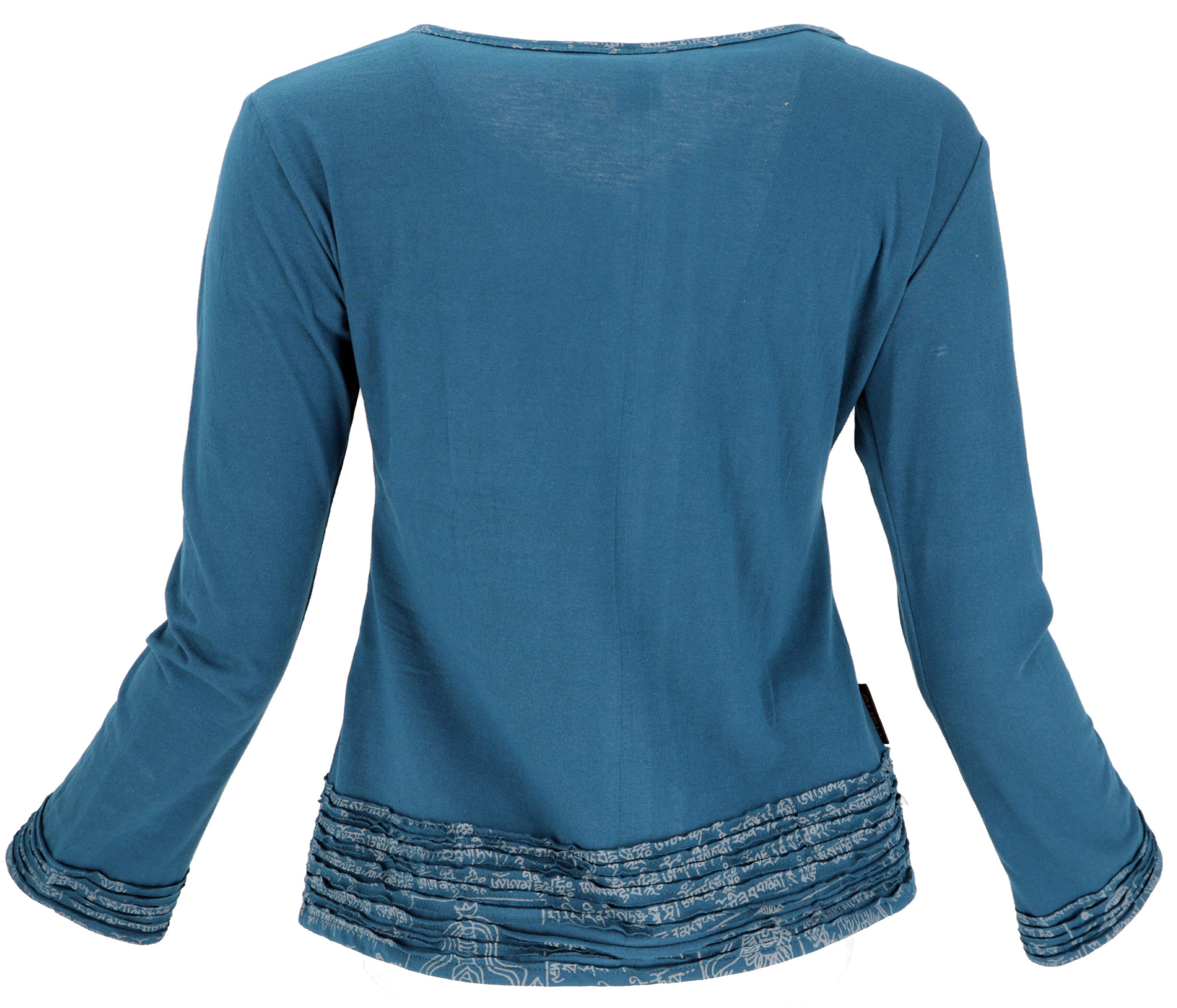 Guru-Shop Longsleeve Langarmshirt Boho-chic, Hare Krishna günstig online kaufen