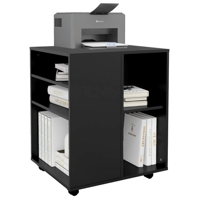 vidaXL Aktenschrank Rollschrank Schwarz 60x53x72 cm Spanplatte günstig online kaufen