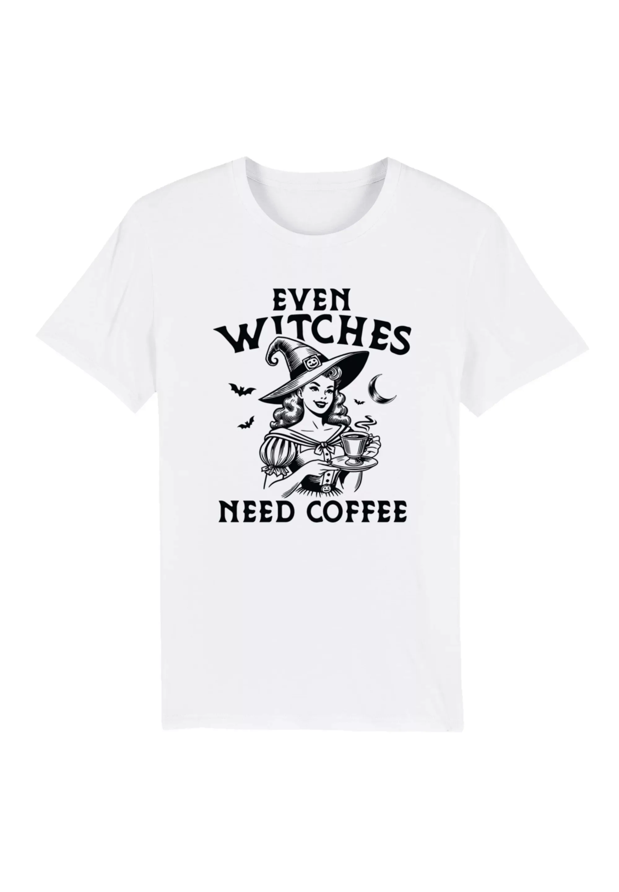 F4NT4STIC T-Shirt "Halloween Witch even witches need coffee", Premium Quali günstig online kaufen