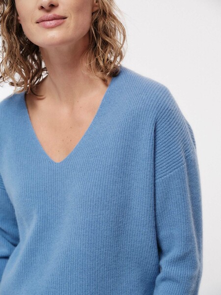 Pullover Mit V-ausschnitt Aus Bio-kaschmir günstig online kaufen