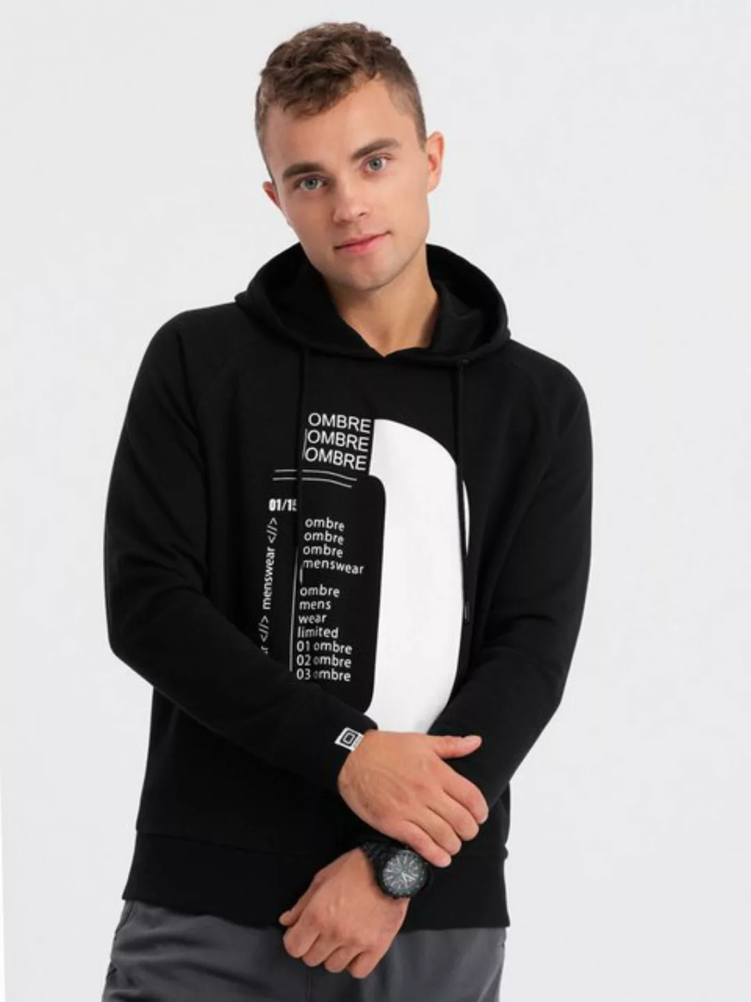OMBRE Kapuzensweatshirt Bedrucktes Herren Sweatshirt HOODIE mit Kapuze günstig online kaufen