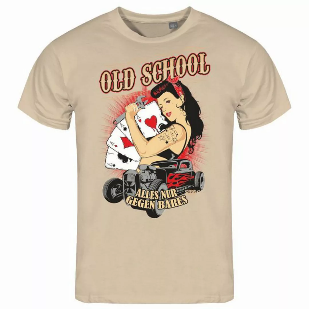 deinshirt Print-Shirt Herren T-Shirt Old School alles nur gegen Bares Funsh günstig online kaufen