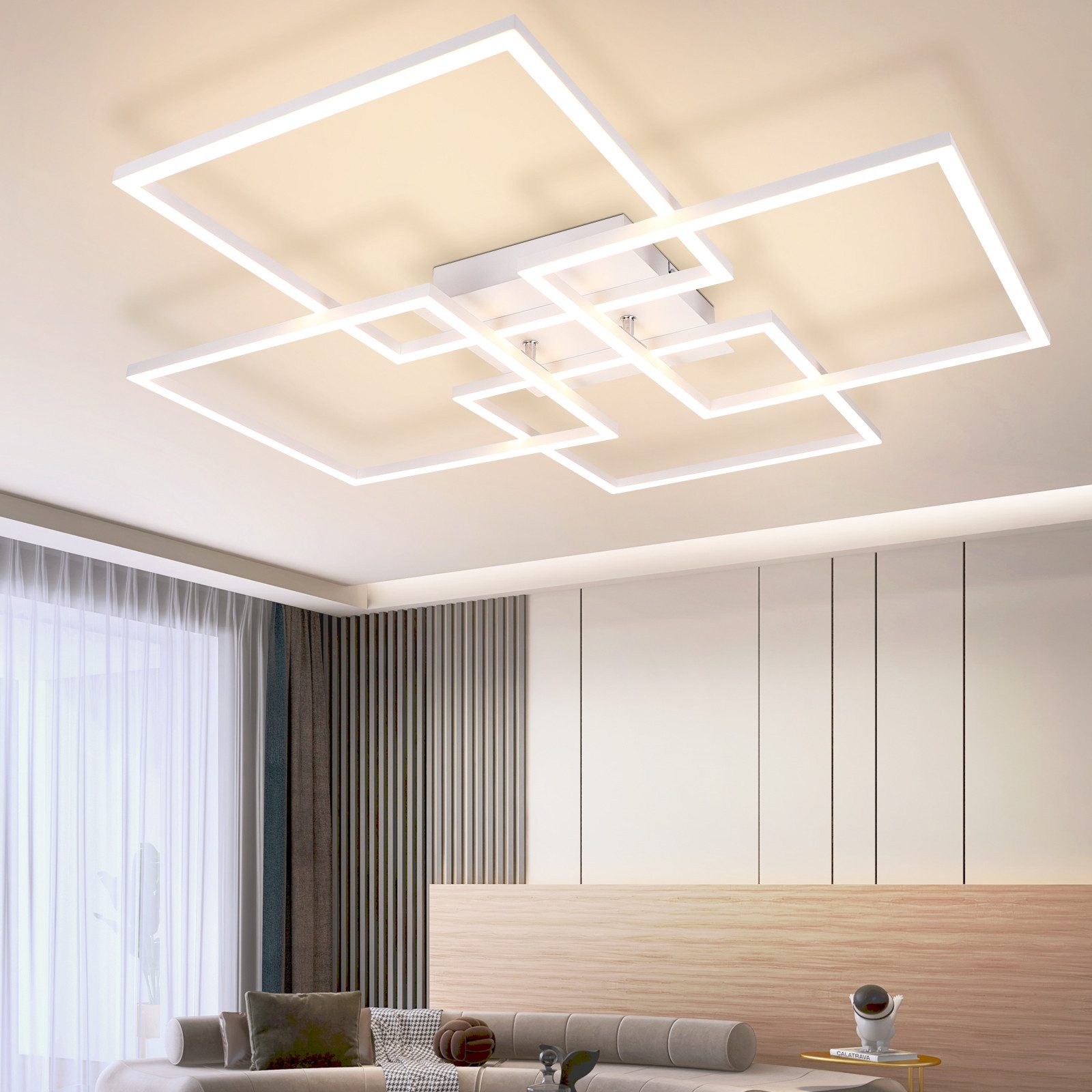 ZMH LED Deckenleuchte Wohnzimmer 2/4 Rahmen günstig online kaufen
