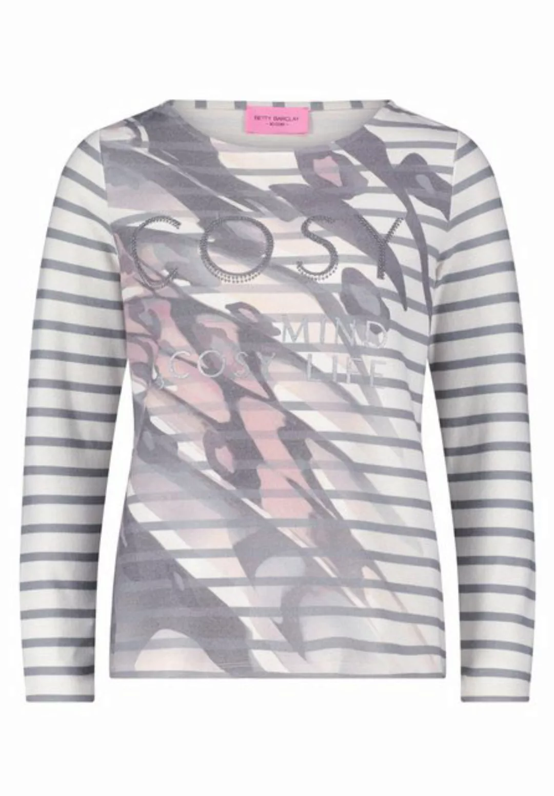 Betty Barclay Kurzarmshirt Betty Barclay Ringelshirt mit Aufdruck (1-tlg) G günstig online kaufen