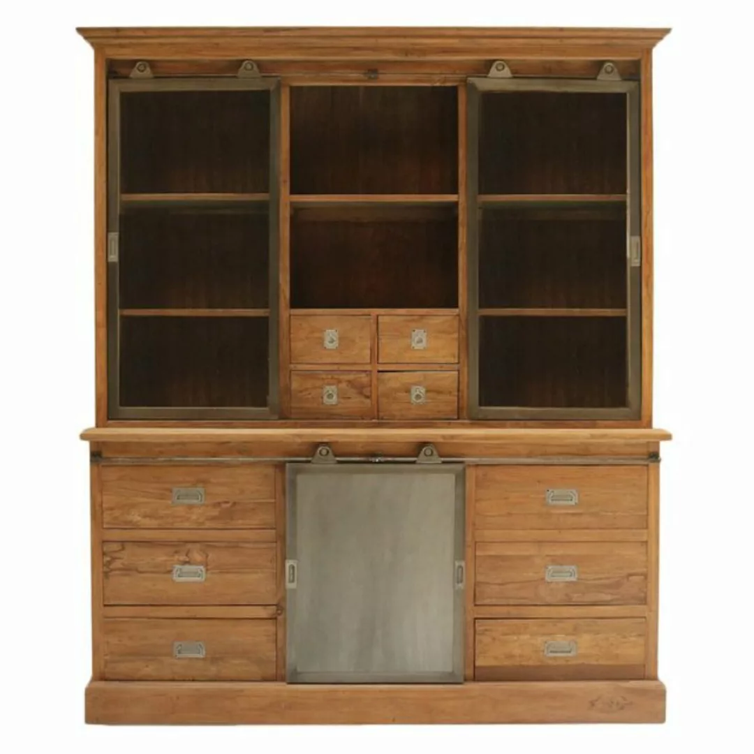 Wohnpalast Vitrine Vitrinen Schrank Roda Teak Massivholz Vitrine günstig online kaufen