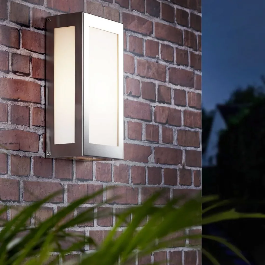 Sensor-LED-Außenwandleuchte Aqua Rain, edelstahl günstig online kaufen