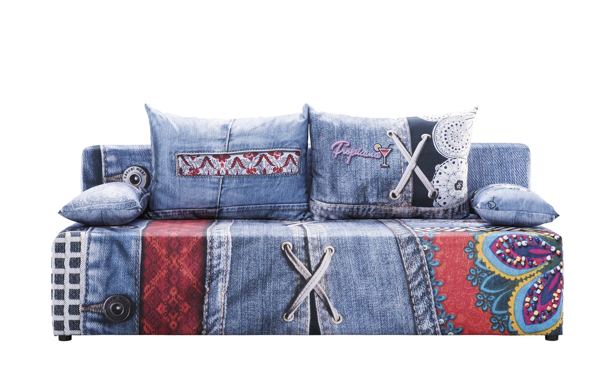 Schlafsofa  Mural Blue - mehrfarbig - 91 cm - 88 cm - Sconto günstig online kaufen