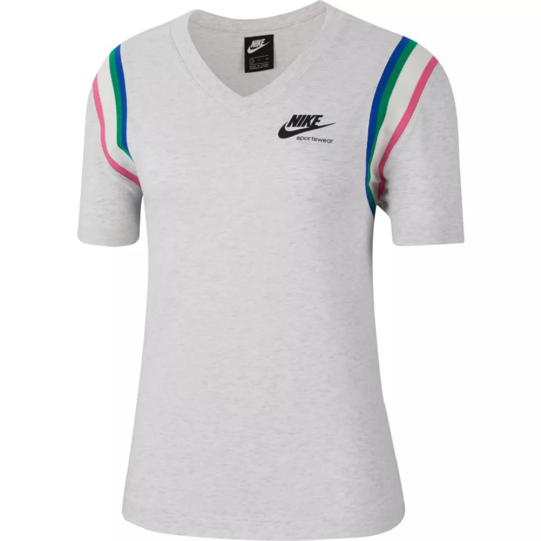 Nike Sportswear Heritage Kurzarm T-shirt XS Birch Heather / Black günstig online kaufen