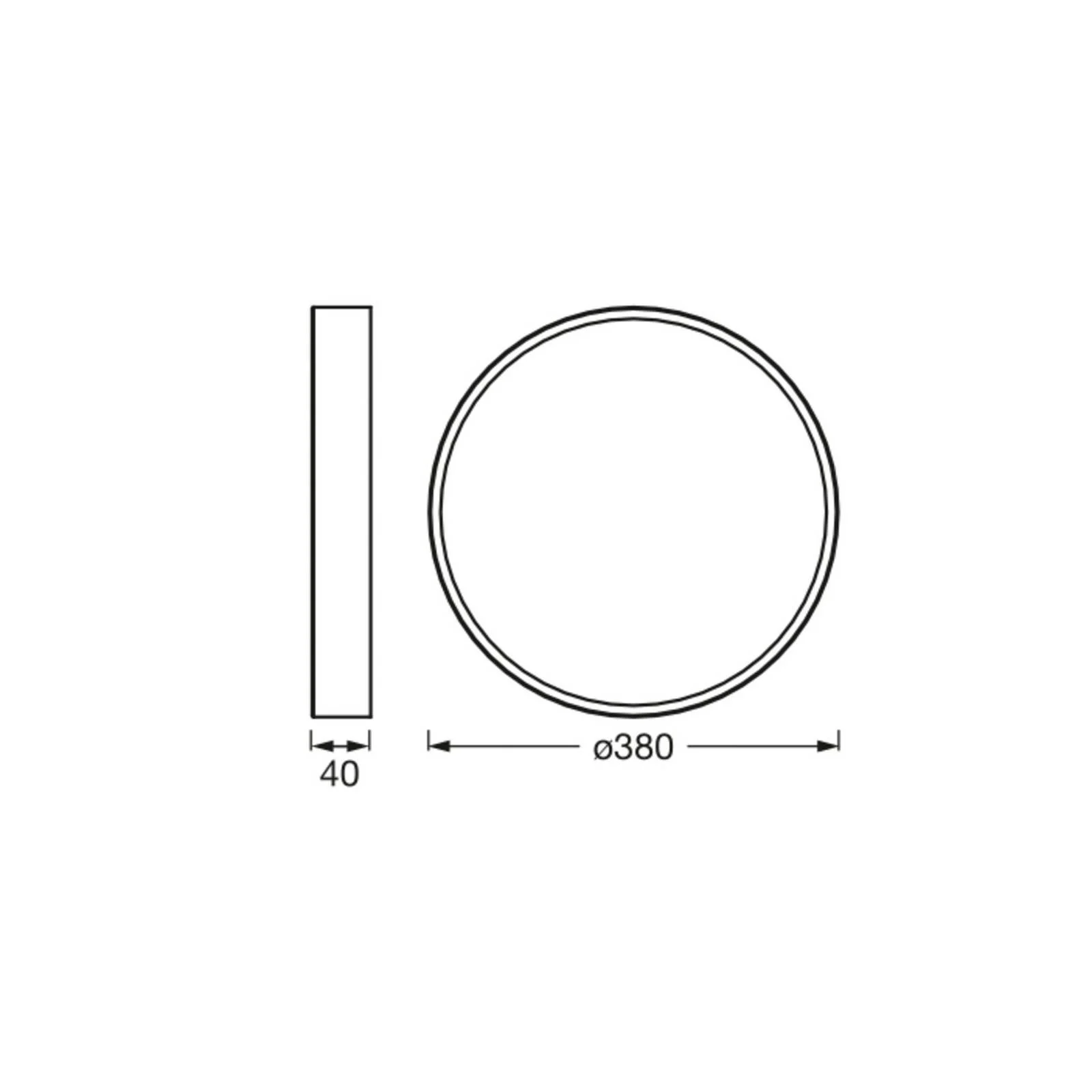 OSRAM LED-Deckenlampe ORBIS SLIM MOIA schwarz Ø 38 cm Metall günstig online kaufen