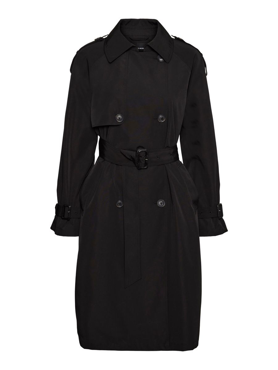 VERO MODA Langer Trenchcoat Damen Schwarz günstig online kaufen