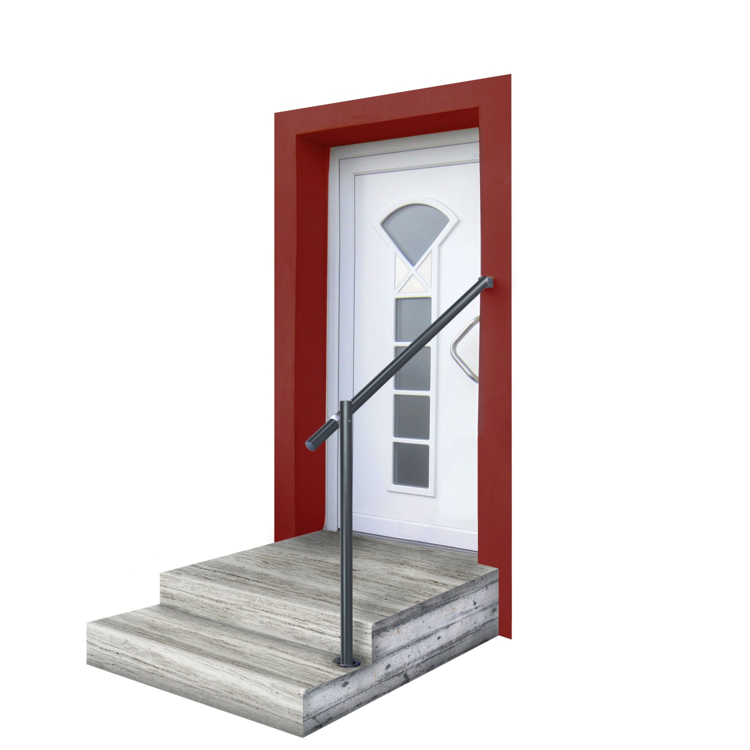 Treba Eingangsgeländer GA5 Bodenmontage 115 cm Aluminium Anthrazit günstig online kaufen