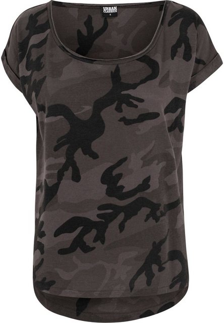 URBAN CLASSICS T-Shirt TB1635 - Ladies Camo Back Shaped Tee dark camo L günstig online kaufen