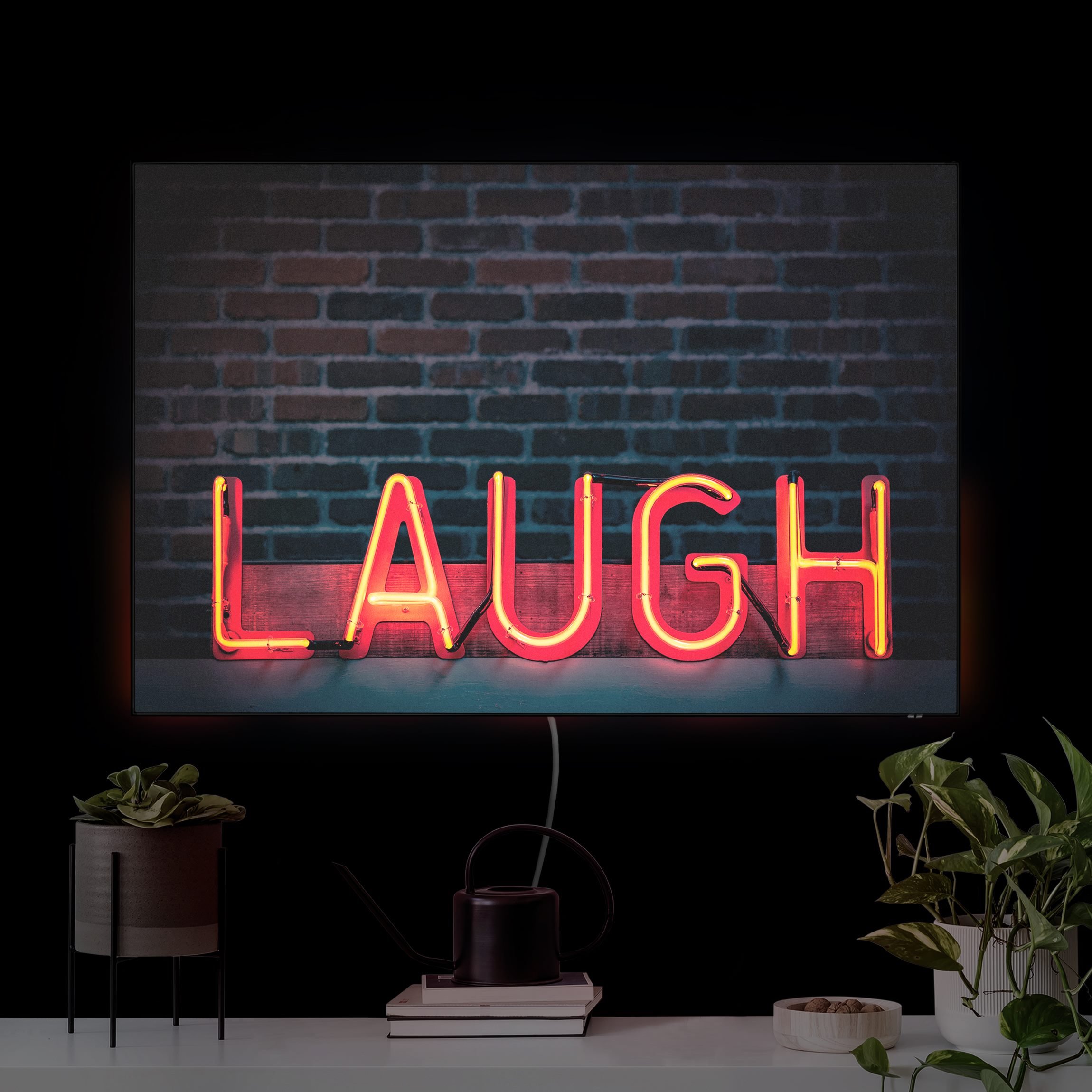 LED-Wechselbild Laugh - Neonsign günstig online kaufen