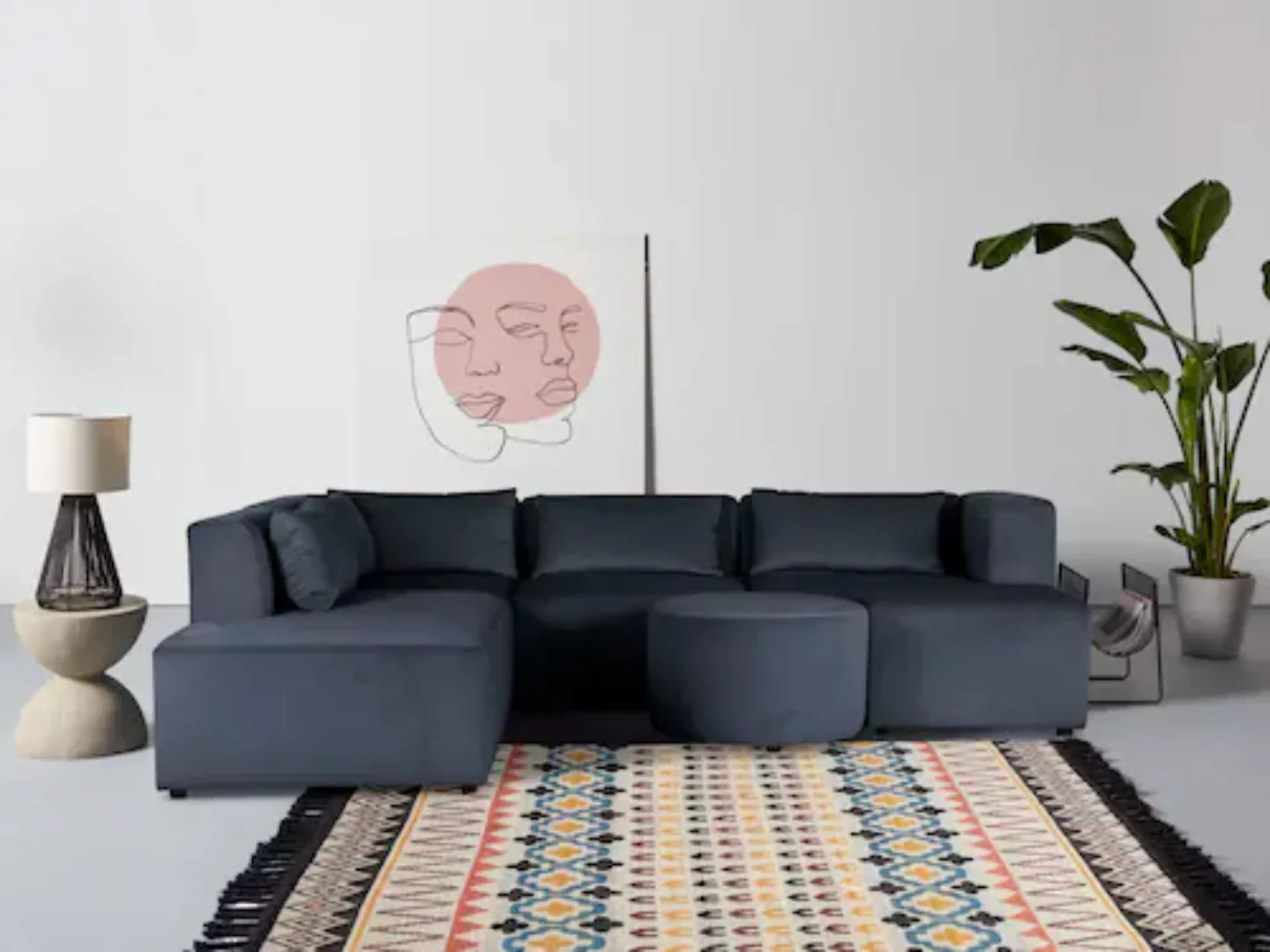 Leonique Ecksofa »Alexane L-Form«, zusammengesetzt aus Modulen, in vielen B günstig online kaufen