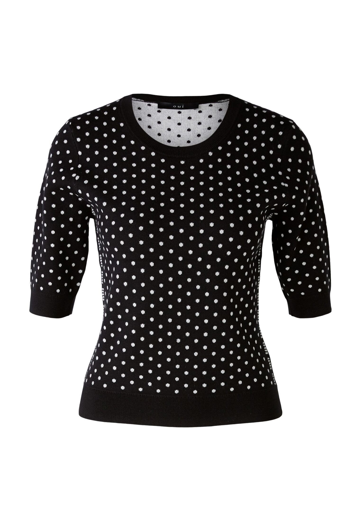 Oui Rundhalspullover Pullover Viskosemischung günstig online kaufen
