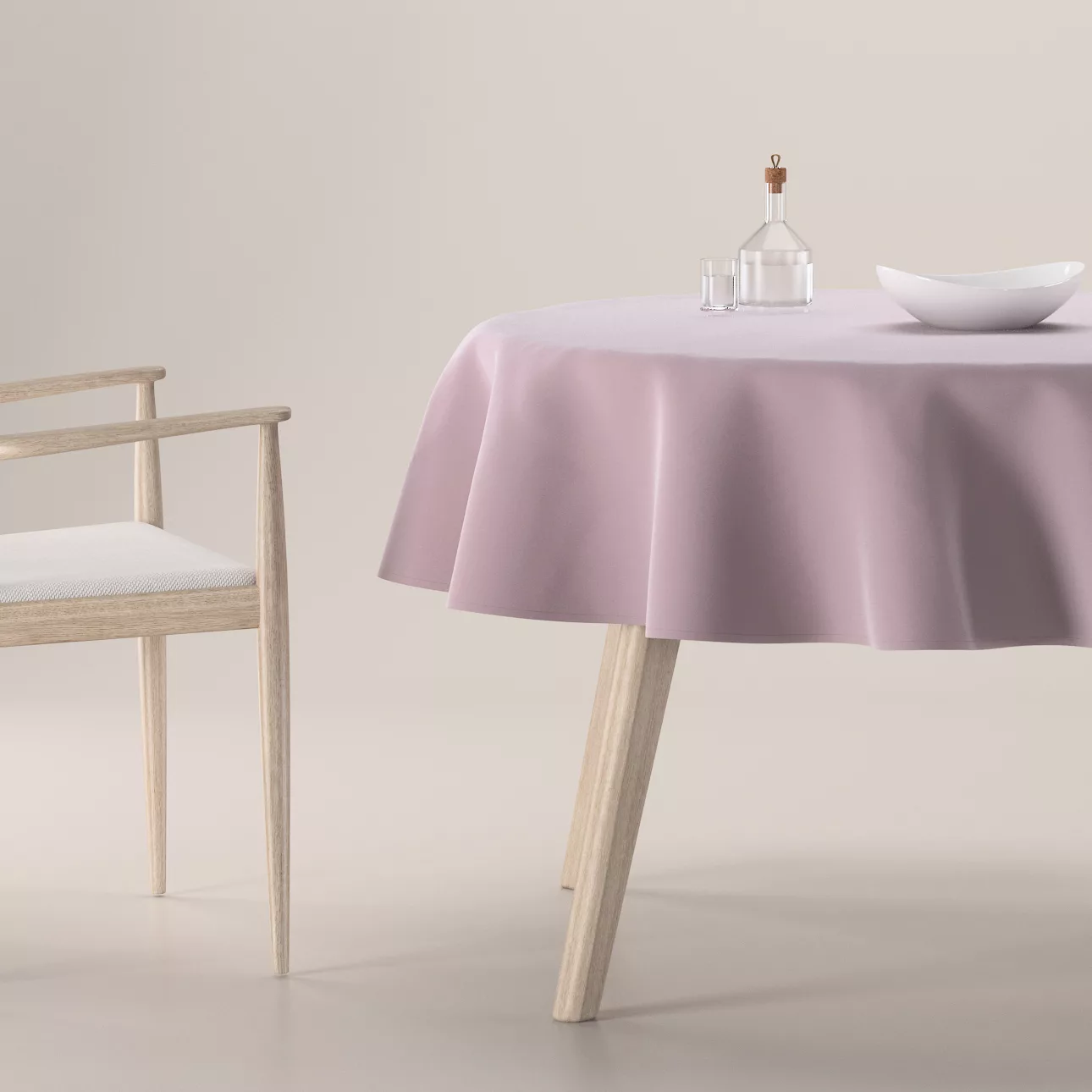 Runde Tischdecke, rosa, Velvet (704-14) günstig online kaufen