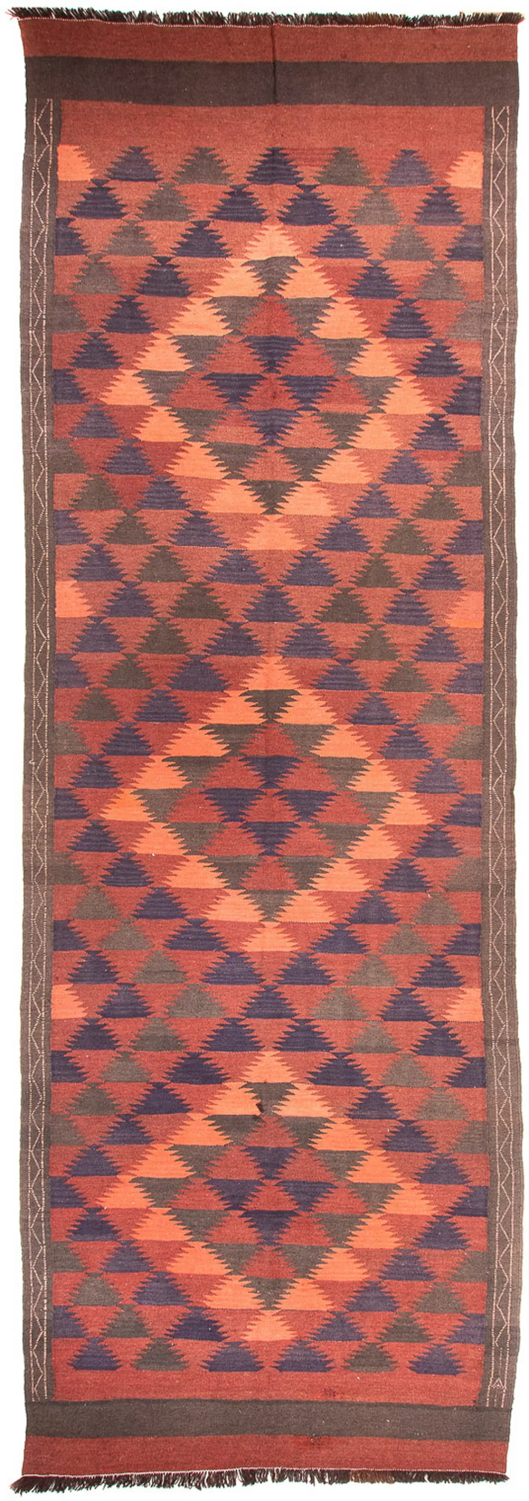 morgenland Wollteppich »Kelim - Old - 450 x 130 cm - braun«, rechteckig, 4 günstig online kaufen