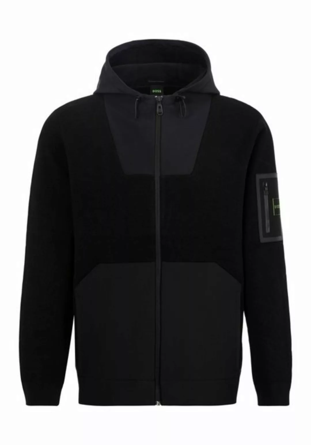 BOSS GREEN Strickfleecejacke Mightor mit reflektierenden Details am Saum günstig online kaufen