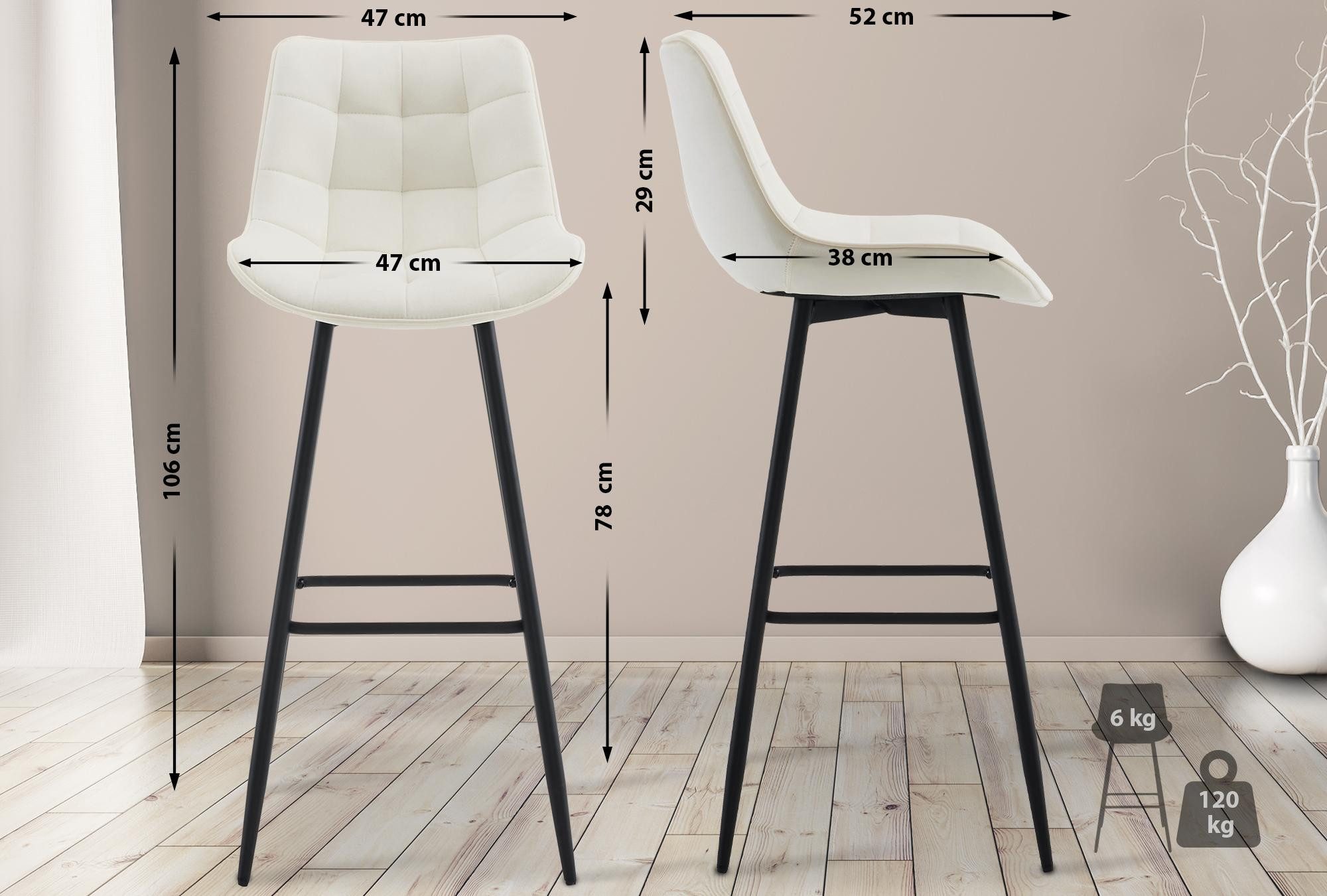 CLP Barhocker Dartford (2er Set, 2 günstig online kaufen