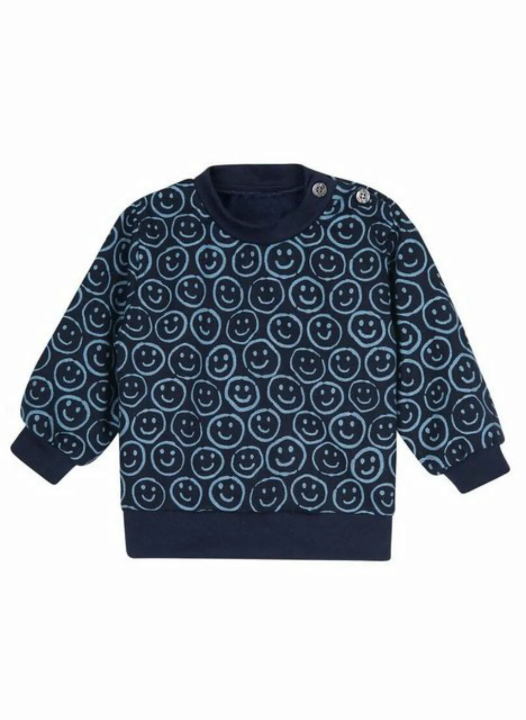 Trigema Sweatshirt TRIGEMA Sweatshirt mit fröhlichem Smiley-Muster günstig online kaufen