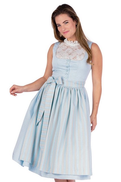 Hammerschmid Dirndl Midi Dirndl 2tlg. - PILLERSEE - eisblau/beige günstig online kaufen