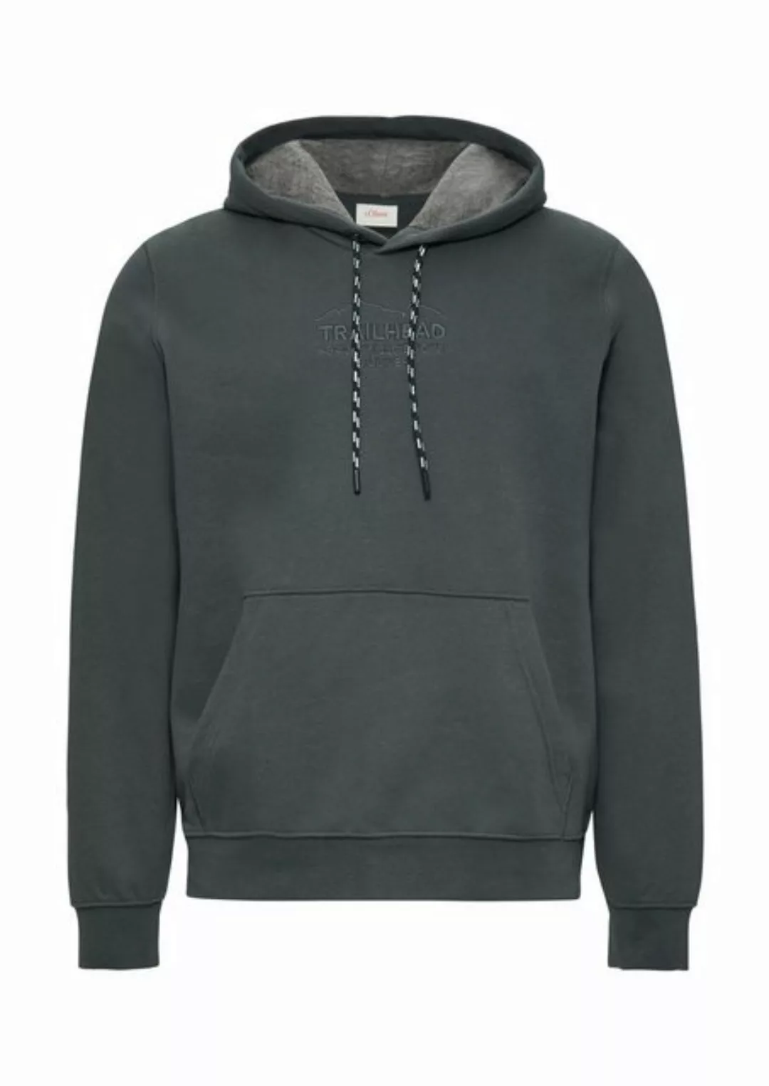 s.Oliver Sweatshirt Hoodie mit Kängurutasche und Stickerei Stickerei günstig online kaufen