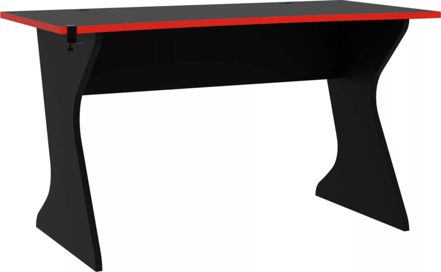 FORTE Schreibtisch "Utapau, geschwungene Tischplattenform,", mit Kabeldurch günstig online kaufen