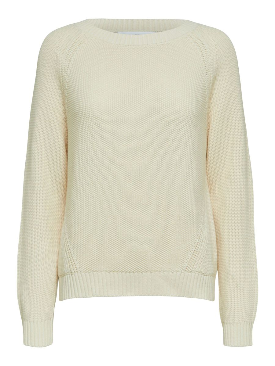 SELECTED Langarm- Strickpullover Damen Beige günstig online kaufen